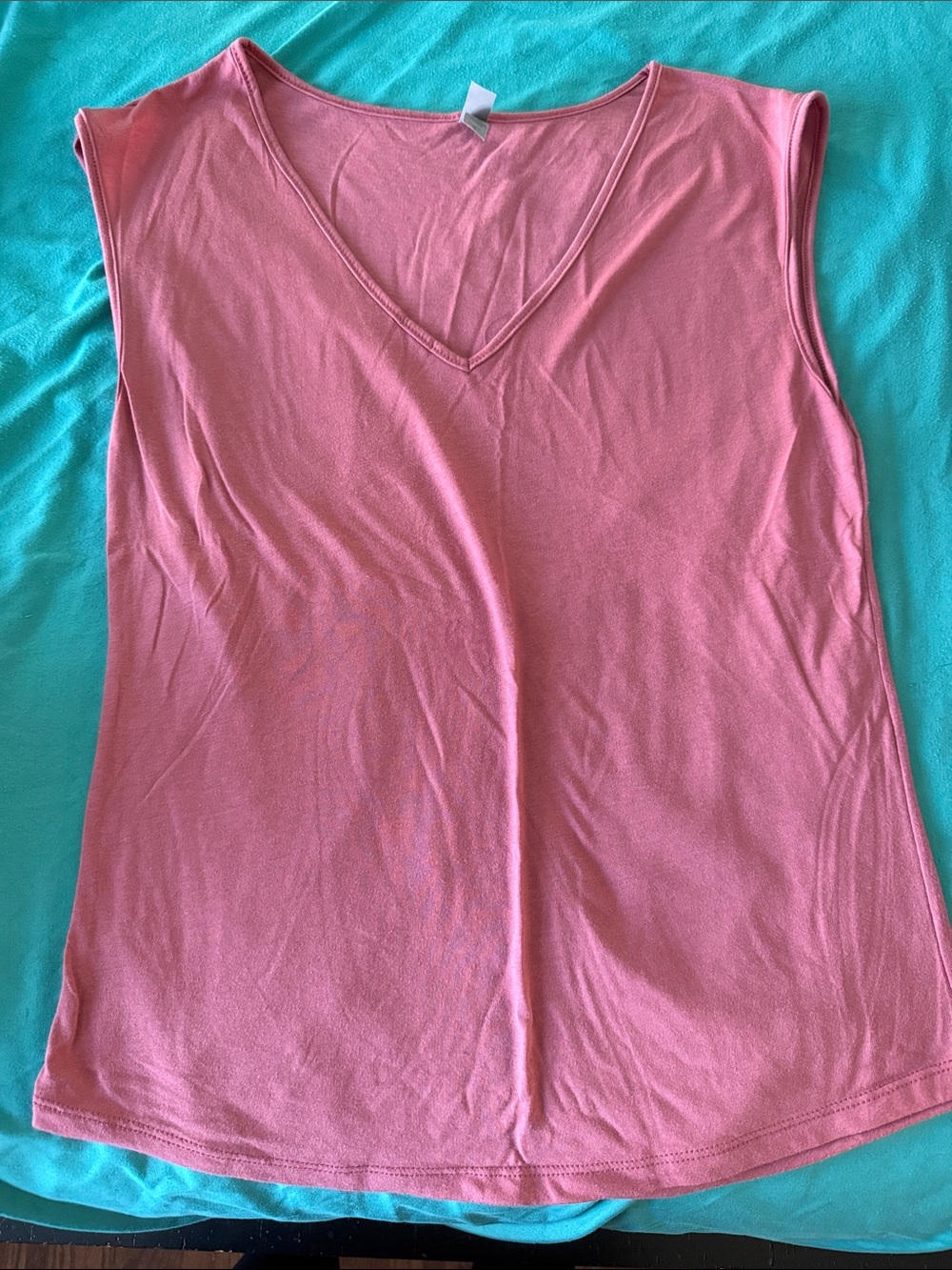 Next Level Apparel Dusty Rose V-Neck Sleeveless Tank